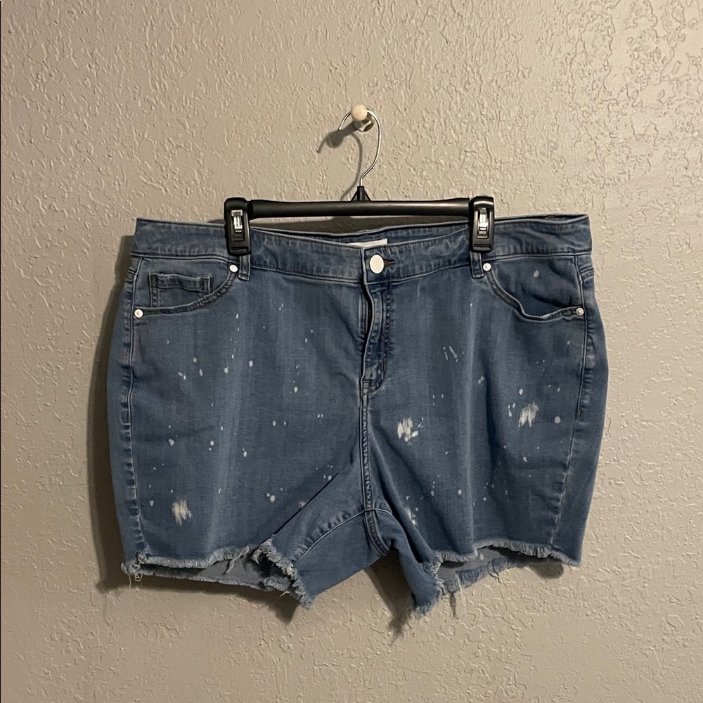 Lane Bryant Distressed Blue Jean Shorts